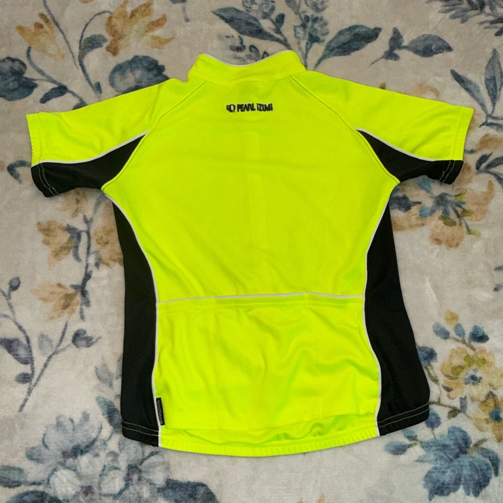 Pearl Izumi Women’s High-Vis Lime Short Sleeve Bike Racing Top S Zipper Front - Picture 4 of 13